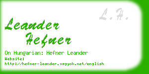 leander hefner business card